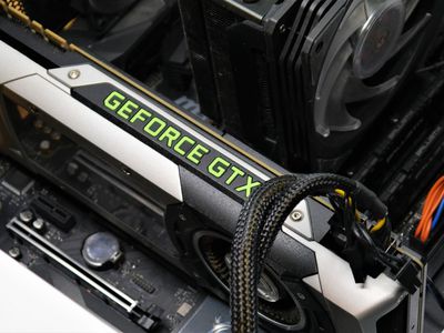 A photo of a graphics card installed in a computer